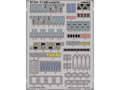  EA-6B seatbelts 1/48 - Kinetic - blaszki - zdjęcie 1