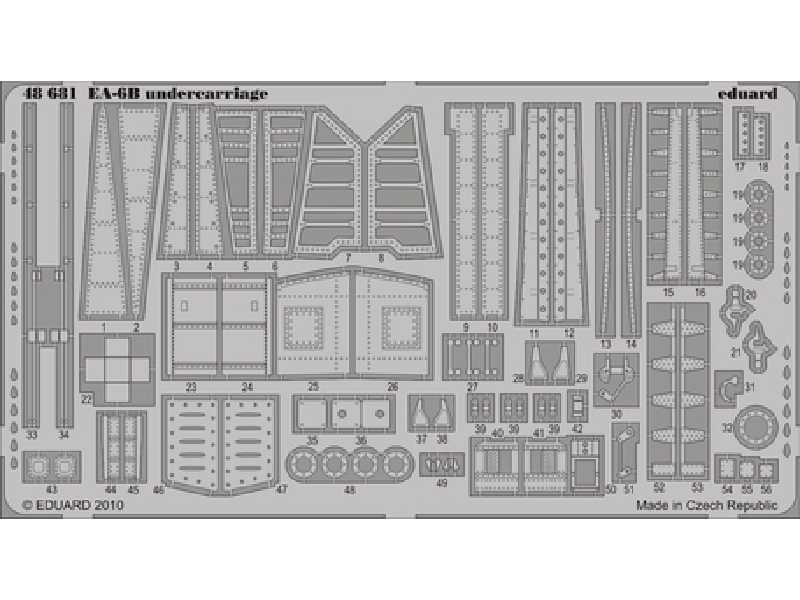  EA-6B undercarriage 1/48 - Kinetic - blaszki - zdjęcie 1