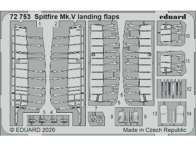Supermarine Spitfire Mk.V - Landing Flaps (For Eduard Kits) - zdjęcie 1