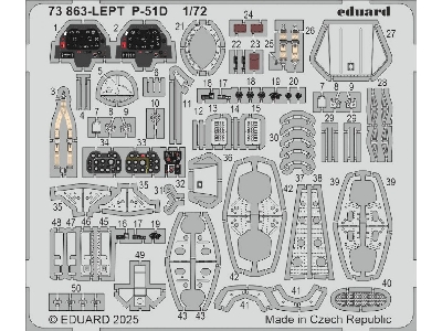 North American P-51 D Mustang - Pe Set (For Arma Hobby Kits) - zdjęcie 1