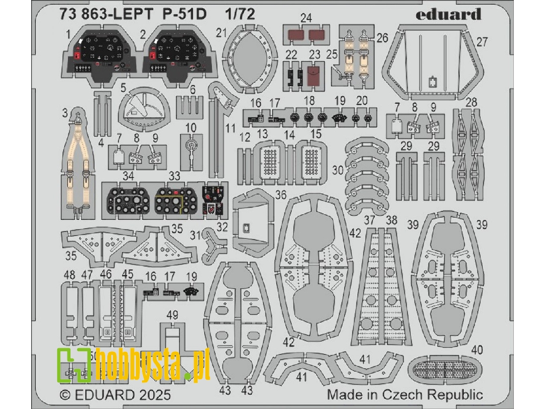 North American P-51 D Mustang - Pe Set (For Arma Hobby Kits) - zdjęcie 1