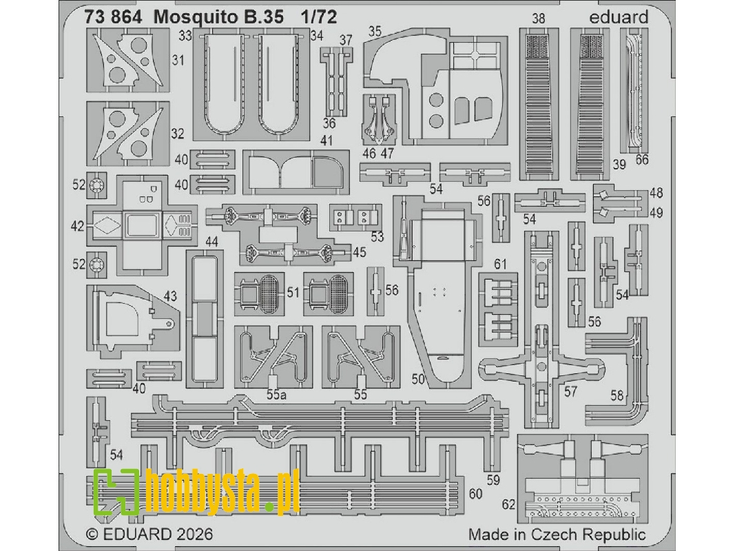 De Havilland Mosquito B.35 - Pe Set (For Airfix Kits) - zdjęcie 1