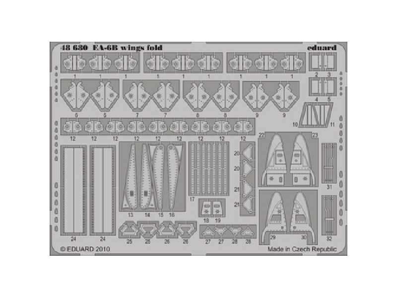  EA-6B wing fold 1/48 - Kinetic - blaszki - zdjęcie 1