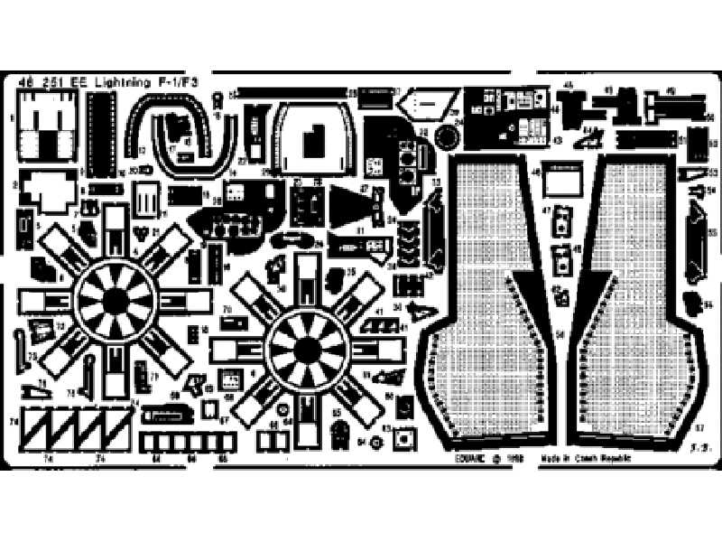  EE Lightning F-1/ F-3 1/48 - Airfix - blaszki - zdjęcie 1