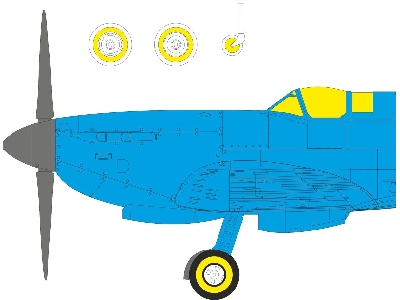 Supermarine Spitfire Mk.Ixe - Tface Paint Mask Set (For Airfix Kits) - zdjęcie 1