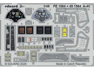 Douglas A-4 C Skyhawk - Cockpit Pe Zoom Set (For Hobby Boss Kits) - zdjęcie 1
