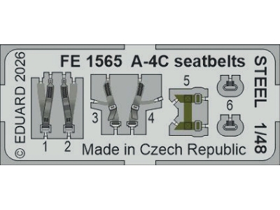 Douglas A-4 C Skyhawk - Steel Seat Belts (For Hobby Boss Kits) - zdjęcie 1