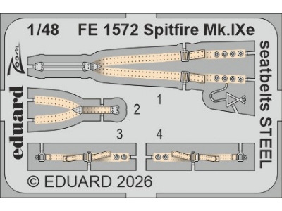 Supermarine Spitfire Mk.Ixe - Steel Seatbelts (For Airfix Kits) - zdjęcie 1