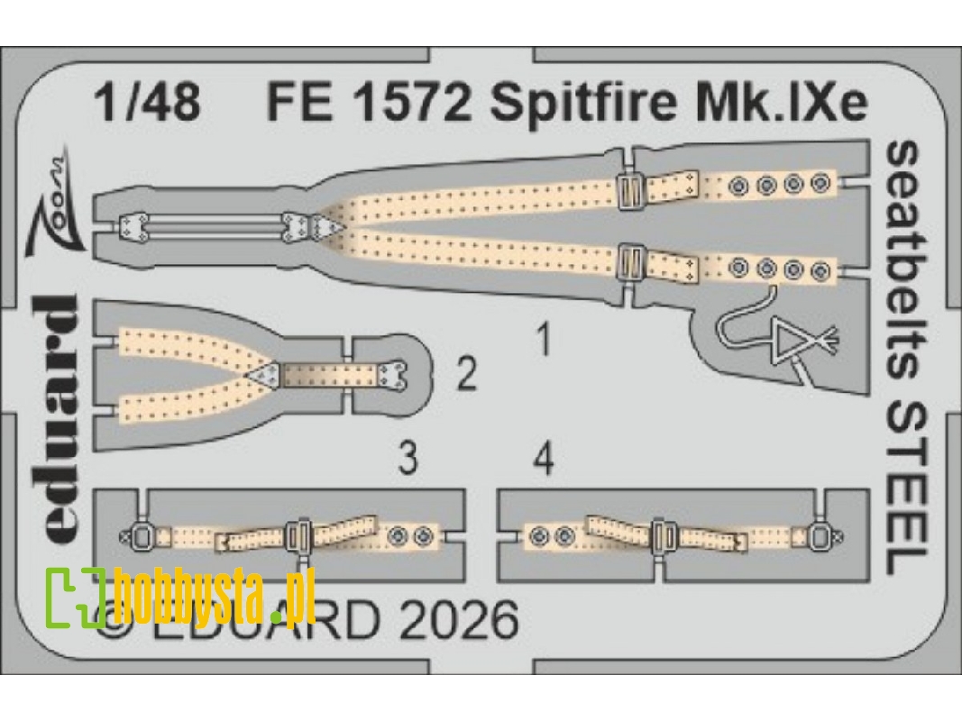 Supermarine Spitfire Mk.Ixe - Steel Seatbelts (For Airfix Kits) - zdjęcie 1