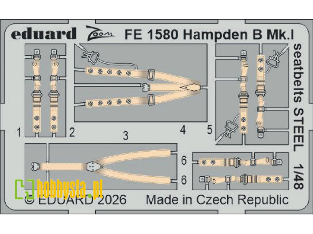 Handley Page Hampden B Mk.I - Steel Seat Belts (For Icm Kits) - zdjęcie 1