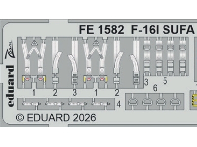 Lockheed Martin F-16 I Sufa - Steel Seatbelts (For Gwh Kits) - zdjęcie 1