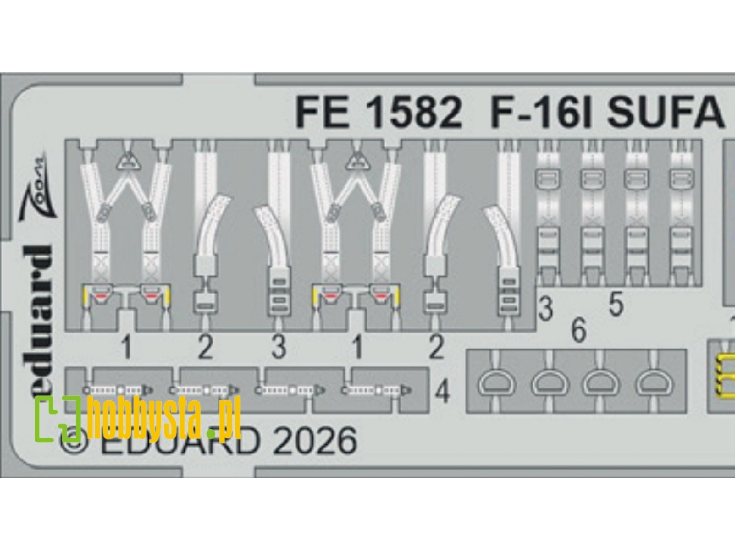 Lockheed Martin F-16 I Sufa - Steel Seatbelts (For Gwh Kits) - zdjęcie 1