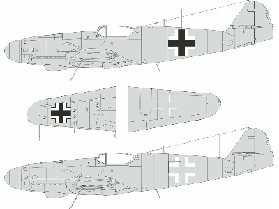 Messerschmitt Bf-109 G-5 / G-6 - National Insignia (For Airfix Kits) - zdjęcie 1