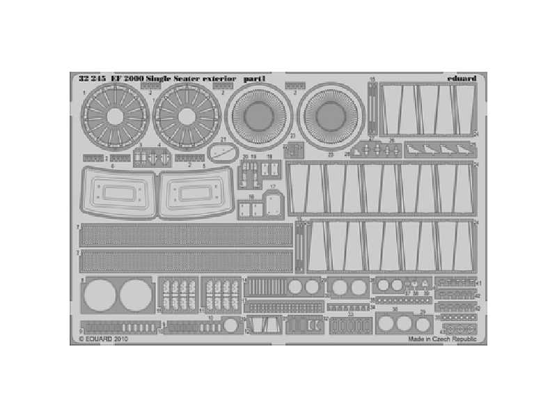 EF 2000 Single Seater exterior 1/32 - Revell - blaszki - zdjęcie 1 EF 2000 Single Seater exterior 1/32 - Revell - blaszki - zdjęcie 1