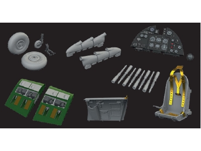 Hawker Hurricane Mk.Iic With Rounded Exhausts - Big Sin Set (For Arma Hobby Kits) - zdjęcie 1