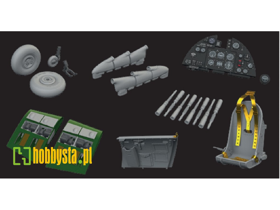 Hawker Hurricane Mk.Iic With Rounded Exhausts - Big Sin Set (For Arma Hobby Kits) - zdjęcie 1