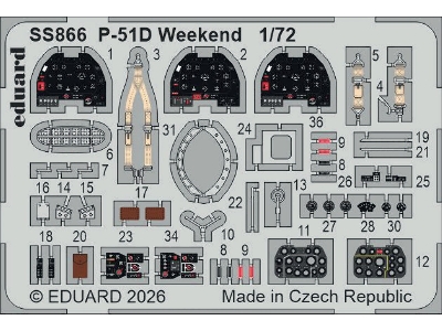 North American P-51 D Mustang - Zoom Set (For Eduard Weekend Edition Kits) - zdjęcie 1