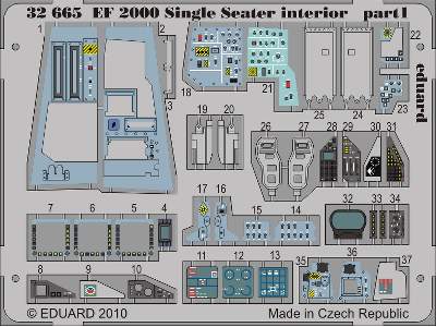  EF 2000 Single Seater interior S. A. 1/32 - Revell - blaszki - zdjęcie 2