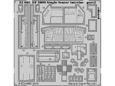  EF 2000 Single Seater interior S. A. 1/32 - Revell - blaszki - zdjęcie 3