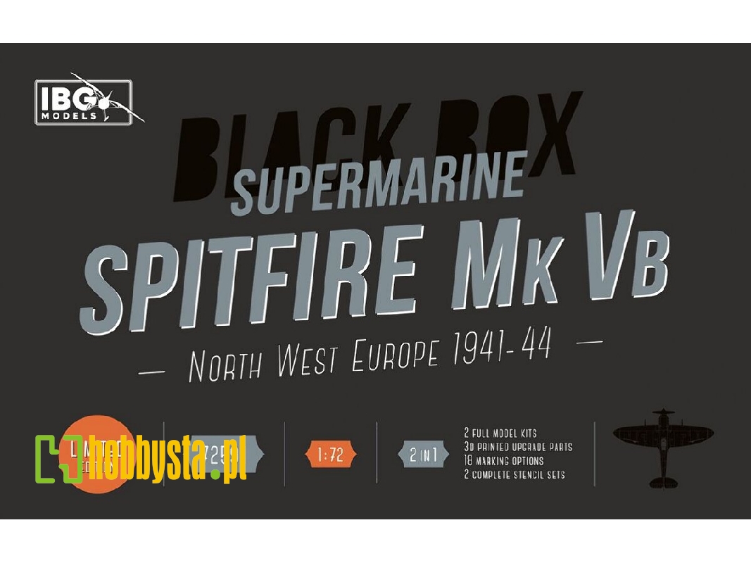 Supermarine Spitfire Mk.Vb - North West Europe 1941-1944 - Black Box Limited Edition (2 In 1 Kit) - zdjęcie 1