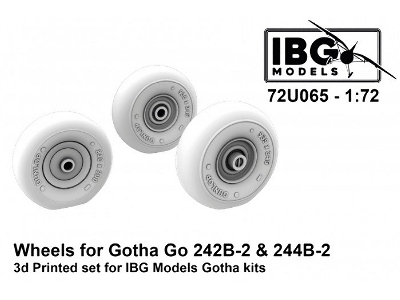 Gotha Go 242b-2 & 244b-2 - Wheels Set (3d-printed / For Ibg Kits) - zdjęcie 1