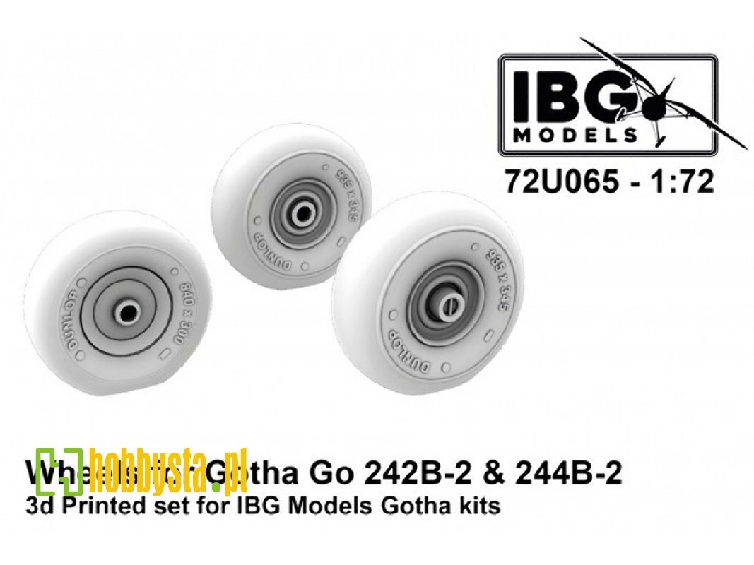 Gotha Go 242b-2 & 244b-2 - Wheels Set (3d-printed / For Ibg Kits) - zdjęcie 1
