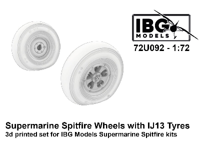 Supermarine Spitfire - Wheels With Ij13 Tyres (For Ibg Kits / 3d-printed) - zdjęcie 1