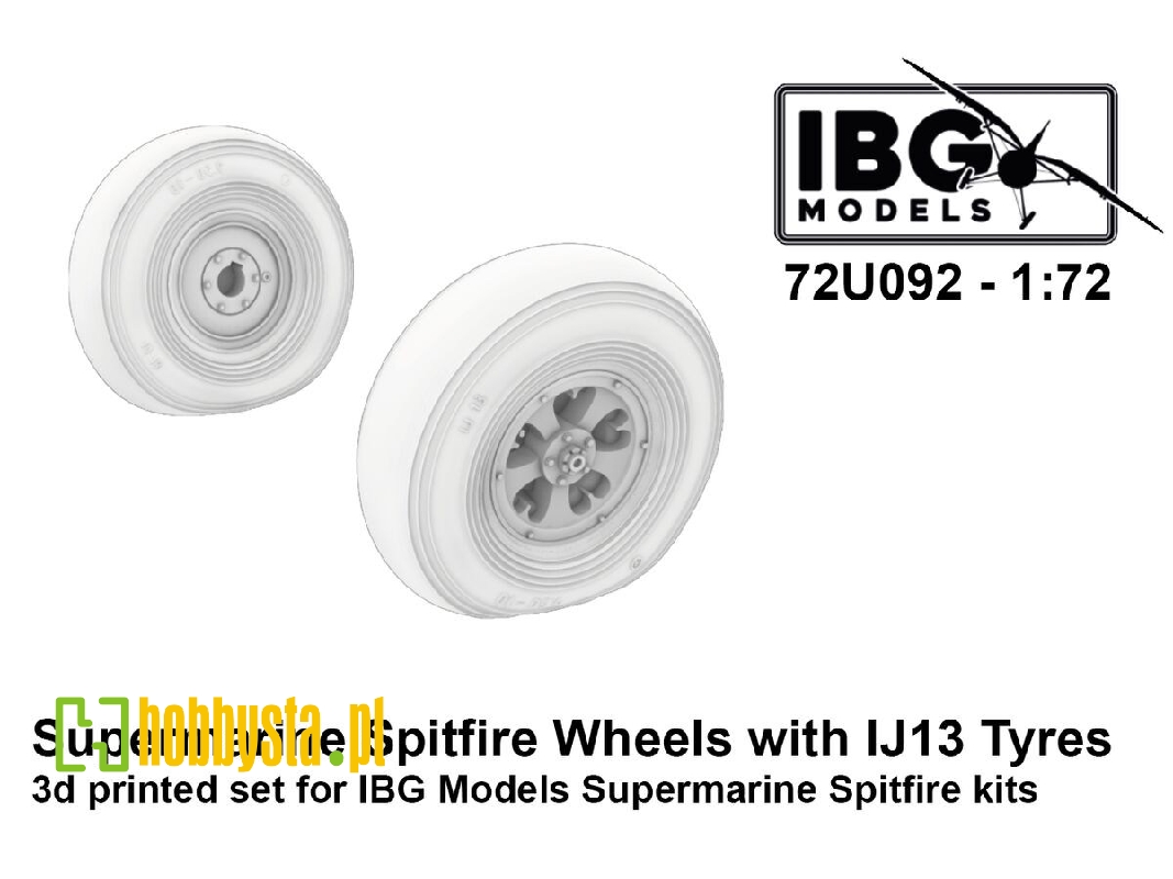 Supermarine Spitfire - Wheels With Ij13 Tyres (For Ibg Kits / 3d-printed) - zdjęcie 1