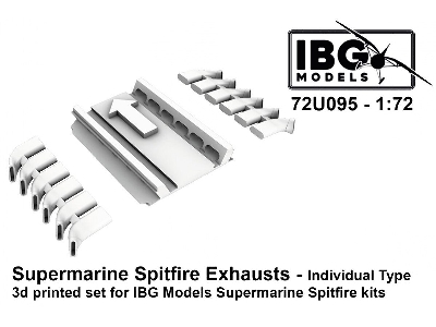 Supermarine Spitfire - Exhausts Individual Type (For Ibg Kits / 3d-printed) - zdjęcie 1