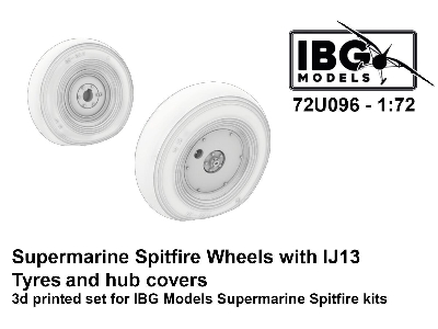 Supermarine Spitfire - Wheels With Ij13 Tyres And Hub Covers (For Ibg Kits / 3d-printed) - zdjęcie 1