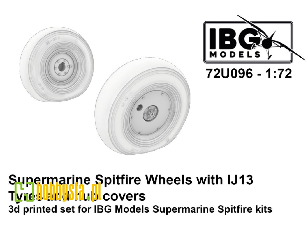 Supermarine Spitfire - Wheels With Ij13 Tyres And Hub Covers (For Ibg Kits / 3d-printed) - zdjęcie 1