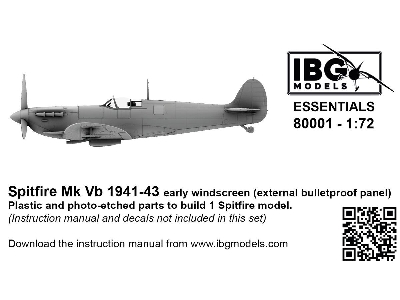 Supermarine Spitfire Mk.Vb (1941-1943) - Early Windscreen (External Bulletproof Panel) - zdjęcie 1