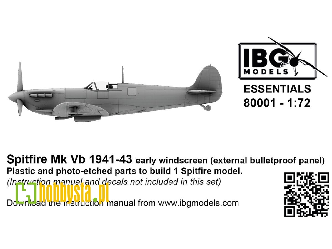 Supermarine Spitfire Mk.Vb (1941-1943) - Early Windscreen (External Bulletproof Panel) - zdjęcie 1