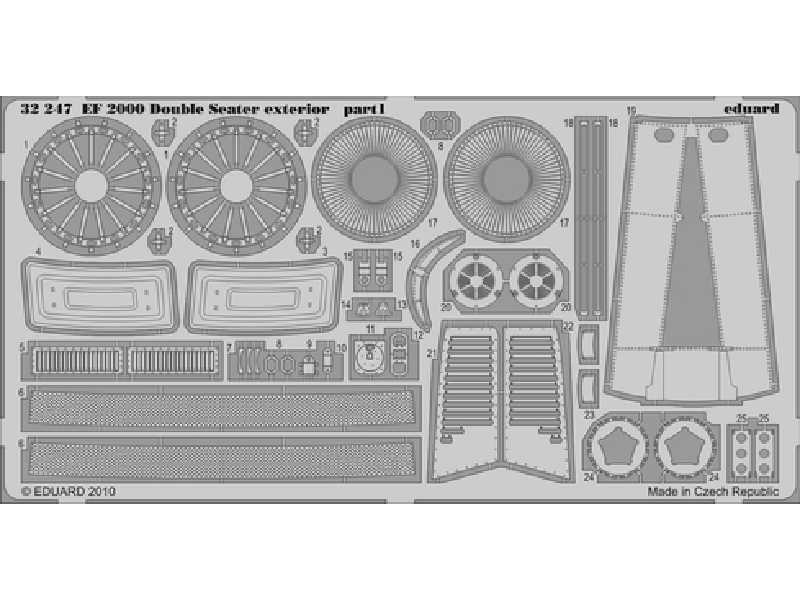  EF 2000 Two-seater exterior 1/32 - Trumpeter - blaszki - zdjęcie 1