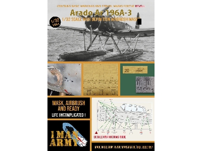 Arado Ar-196 A-3 - Airbrush Masks Set (For Revell Kits) - zdjęcie 1