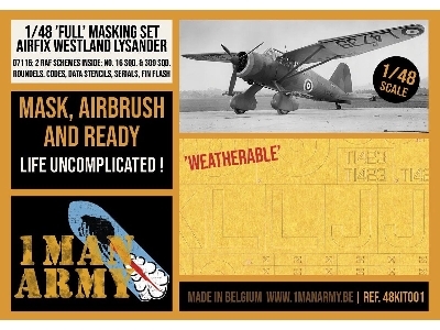 Westland Lysander Mk.I / Mk.Iii - Full Masking Set (For Airfix Kits) - zdjęcie 1