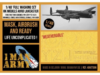 Avro Lancaster B Mk.I / Mk.Iii Dambuster / Special Grand Slam  - Full Masking Set (For Hong Kong Models Kits) - zdjęcie 1