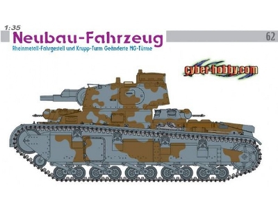 Neubau-fahrzeug Rheinmetall-fahrgestell Und Krupp-turm Geanderte Mg-turme - zdjęcie 1
