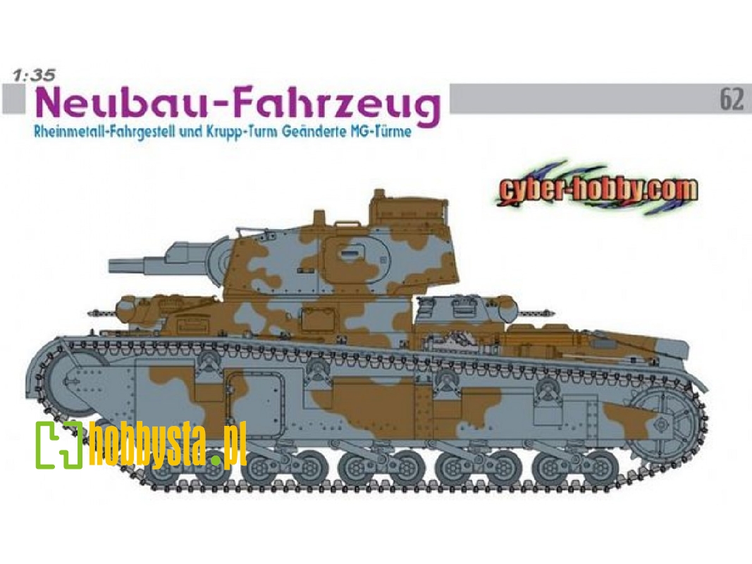 Neubau-fahrzeug Rheinmetall-fahrgestell Und Krupp-turm Geanderte Mg-turme - zdjęcie 1