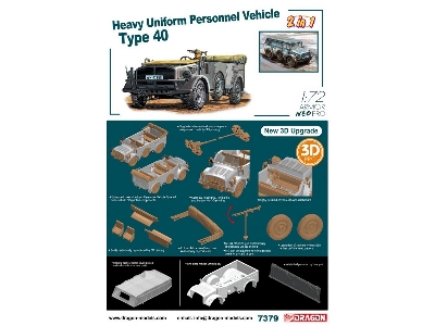 Heavy Uniform Personnel Vehicle Type 40 With 3d-printing Parts (New) - zdjęcie 2