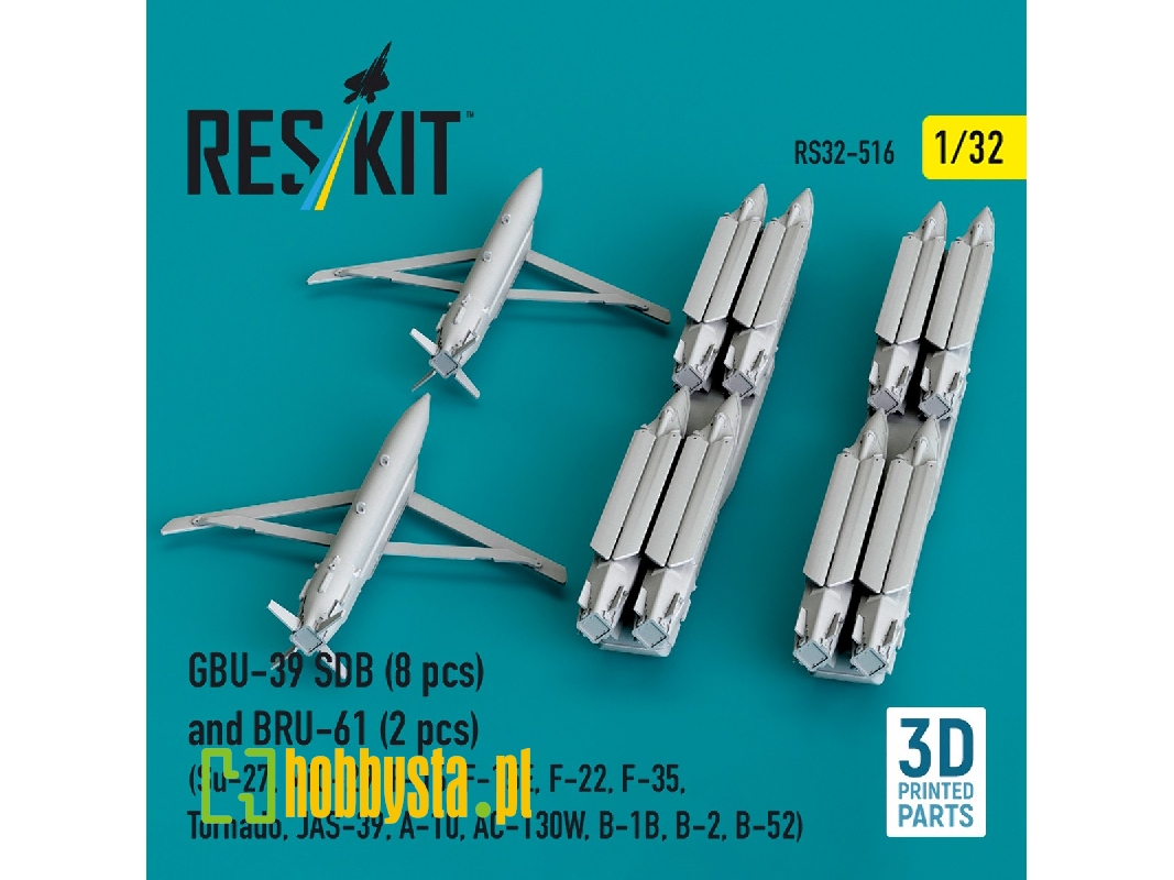 Gbu-39 Sdb (8 Pcs) And Bru-61 (2 Pcs / 3-d Printed) - zdjęcie 1