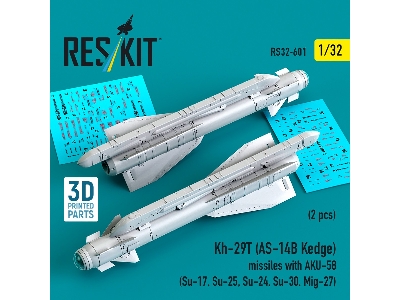 Kh-29t (As-14b Kedge) Missiles With Aku-58 (2 Pcs / 3-d Printed) - zdjęcie 2