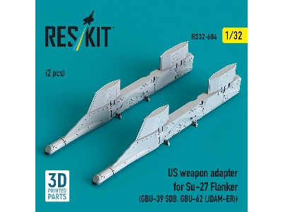 Us Weapon Adapter For Su-27 Flanker (2 Pcs / 3-d Printed) - zdjęcie 1