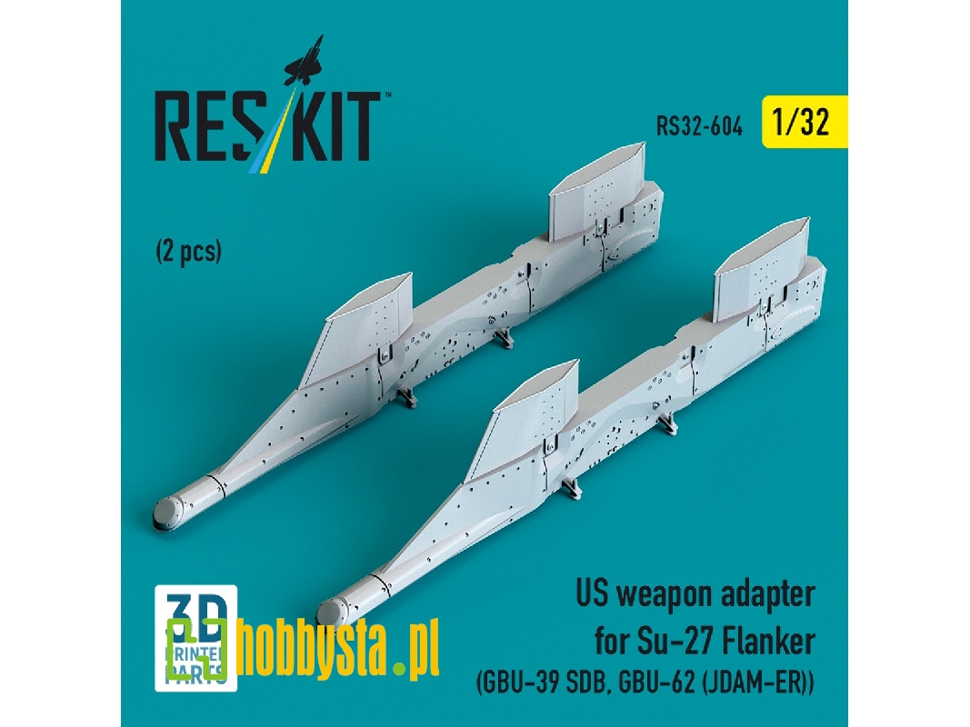 Us Weapon Adapter For Su-27 Flanker (2 Pcs / 3-d Printed) - zdjęcie 1