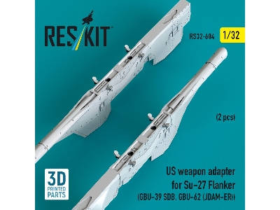 Us Weapon Adapter For Su-27 Flanker (2 Pcs / 3-d Printed) - zdjęcie 3