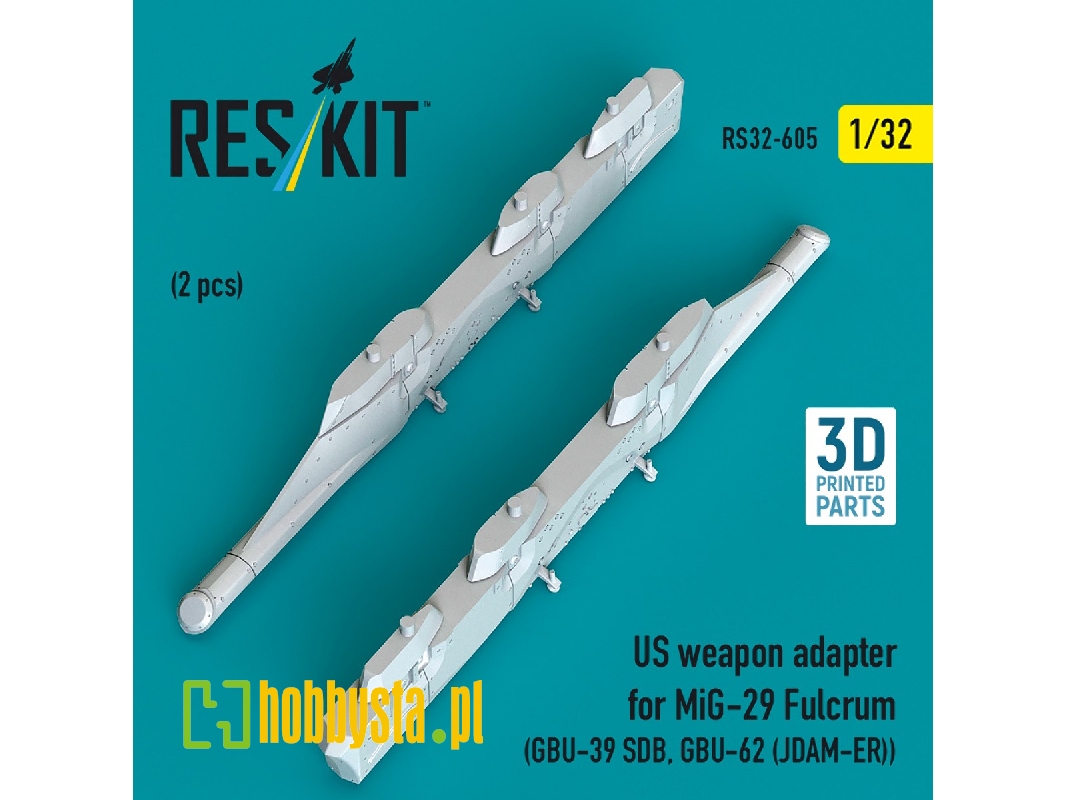 Us Weapon Adapter For Mig-29 Fulcrum (2 Pcs / 3-d Printed) - zdjęcie 1