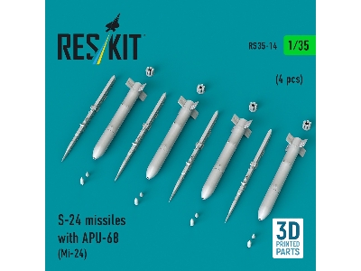 S-24 Missiles With Apu-68 (4 Pcs / 3-d Printed) - zdjęcie 1