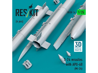 S-24 Missiles With Apu-68 (4 Pcs / 3-d Printed) - zdjęcie 3