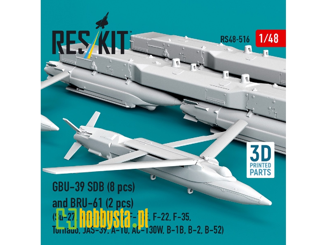 Gbu-39 Sdb (8 Pcs) And Bru-61 (2 Pcs / 3-d Printed) - zdjęcie 1