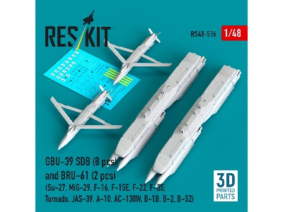 Gbu-39 Sdb (8 Pcs) And Bru-61 (2 Pcs / 3-d Printed) - zdjęcie 2